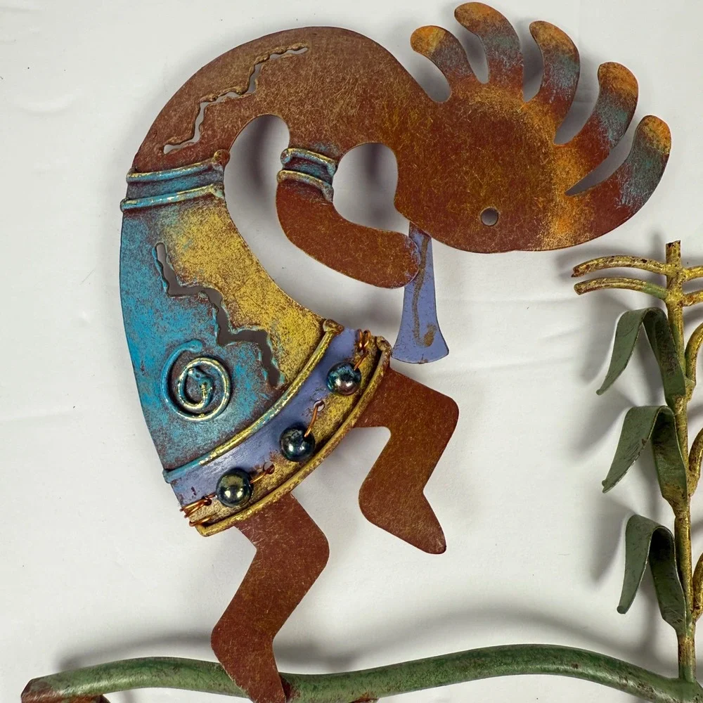 Kokopelli Wall Hooks metal Southwest 2pc Set